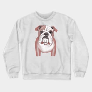 Cute Bulldog Drawing Crewneck Sweatshirt